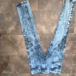 Ripped blue jeans